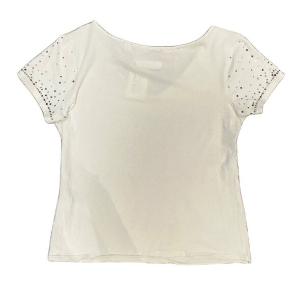 S | Studio Rhinestone white top - Picture 3 of 4